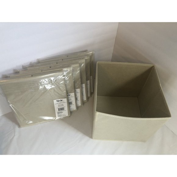 Style selection fabric drawers 6 Pack 10.5”x10.5”11” Beige New - Picture 9 of 9